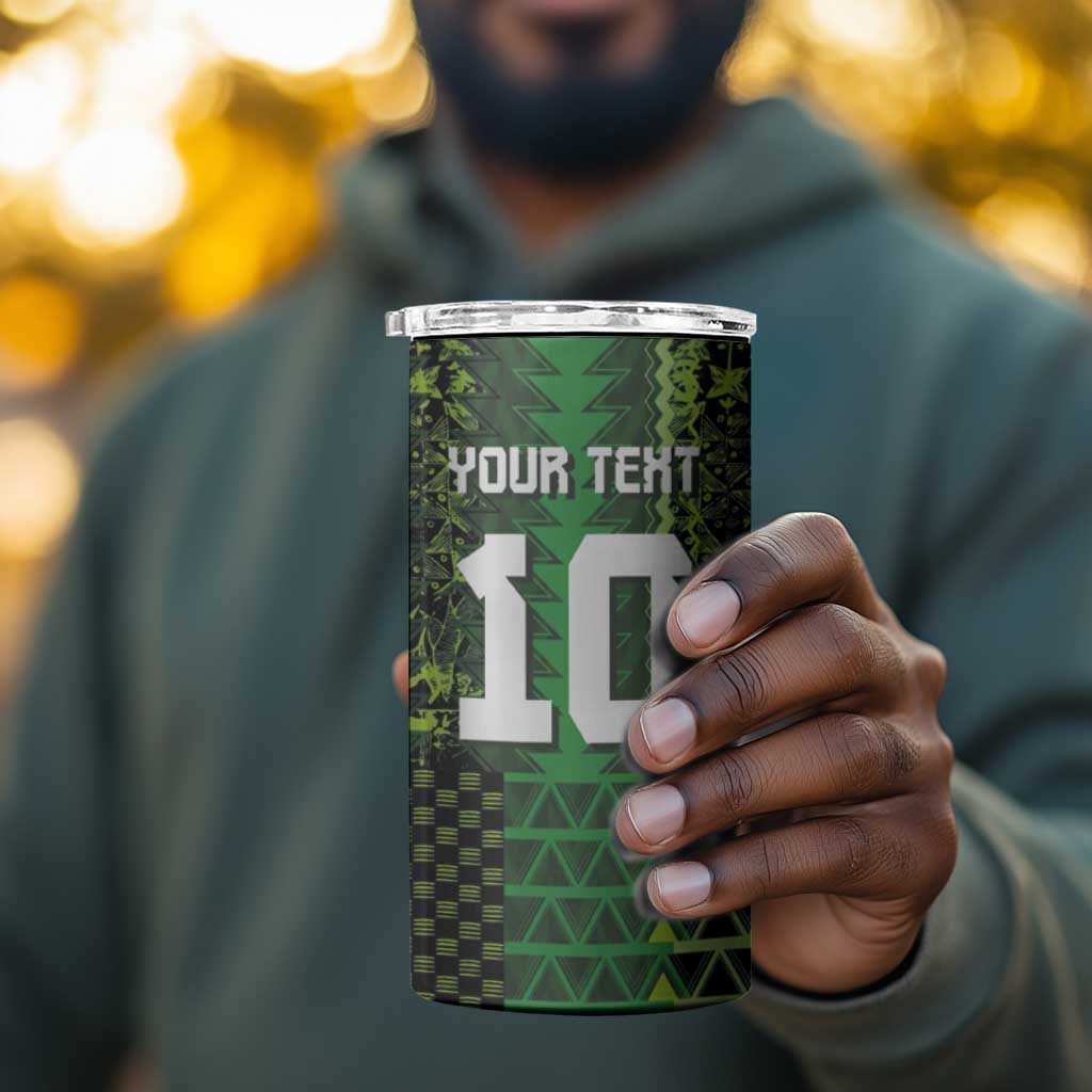 Custom Nigeria Football 4 in 1 Can Cooler Tumbler The Naija-Tribal Sporty Style - Wonder Print Shop