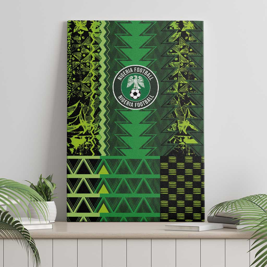 Nigeria Football Canvas Wall Art The Naija-Tribal Sporty Style - Wonder Print Shop
