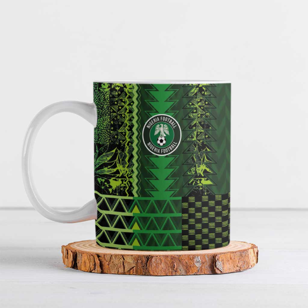 Custom Nigeria Football Ceramic Mug The Naija-Tribal Sporty Style - Wonder Print Shop