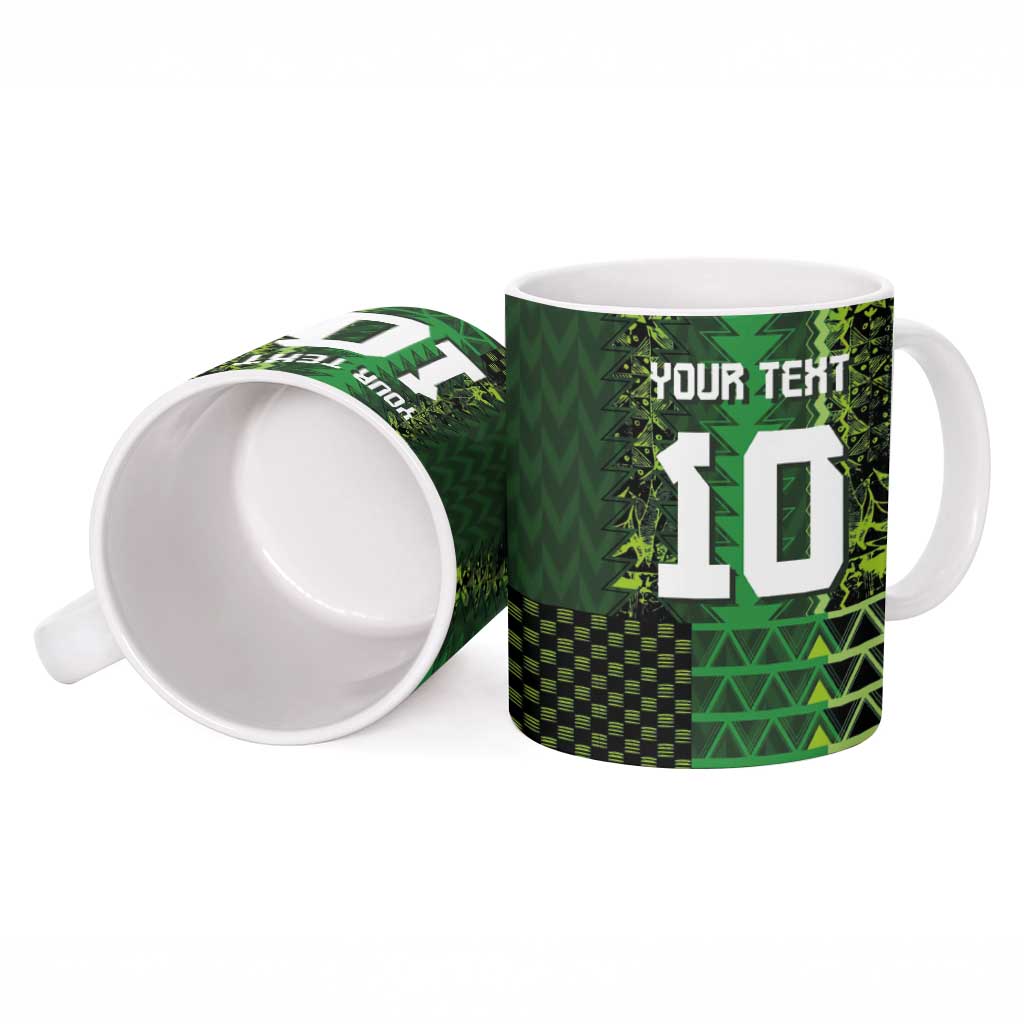 Custom Nigeria Football Ceramic Mug The Naija-Tribal Sporty Style - Wonder Print Shop