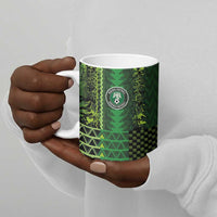 Custom Nigeria Football Ceramic Mug The Naija-Tribal Sporty Style - Wonder Print Shop