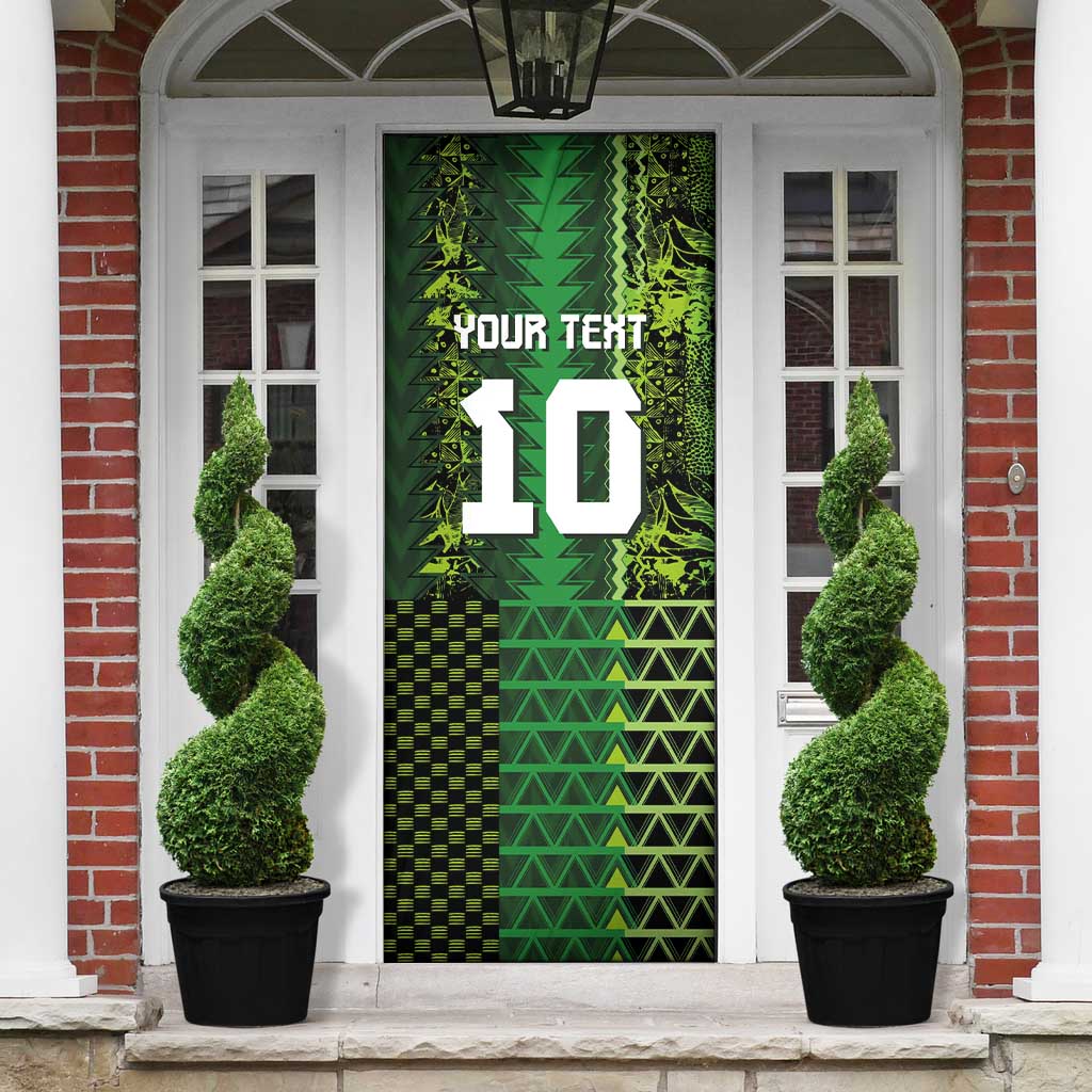 Custom Nigeria Football Door Cover The Naija-Tribal Sporty Style - Wonder Print Shop