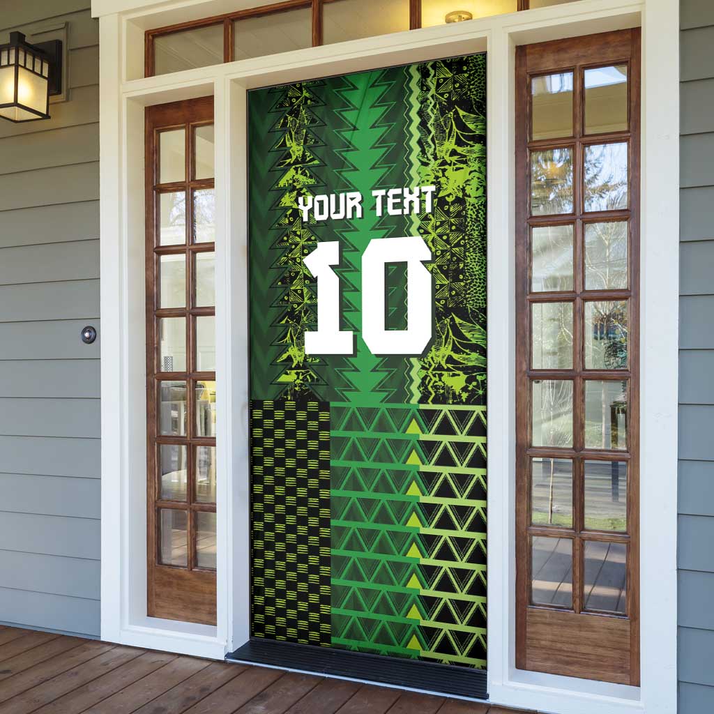 Custom Nigeria Football Door Cover The Naija-Tribal Sporty Style - Wonder Print Shop