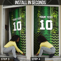 Custom Nigeria Football Door Cover The Naija-Tribal Sporty Style - Wonder Print Shop