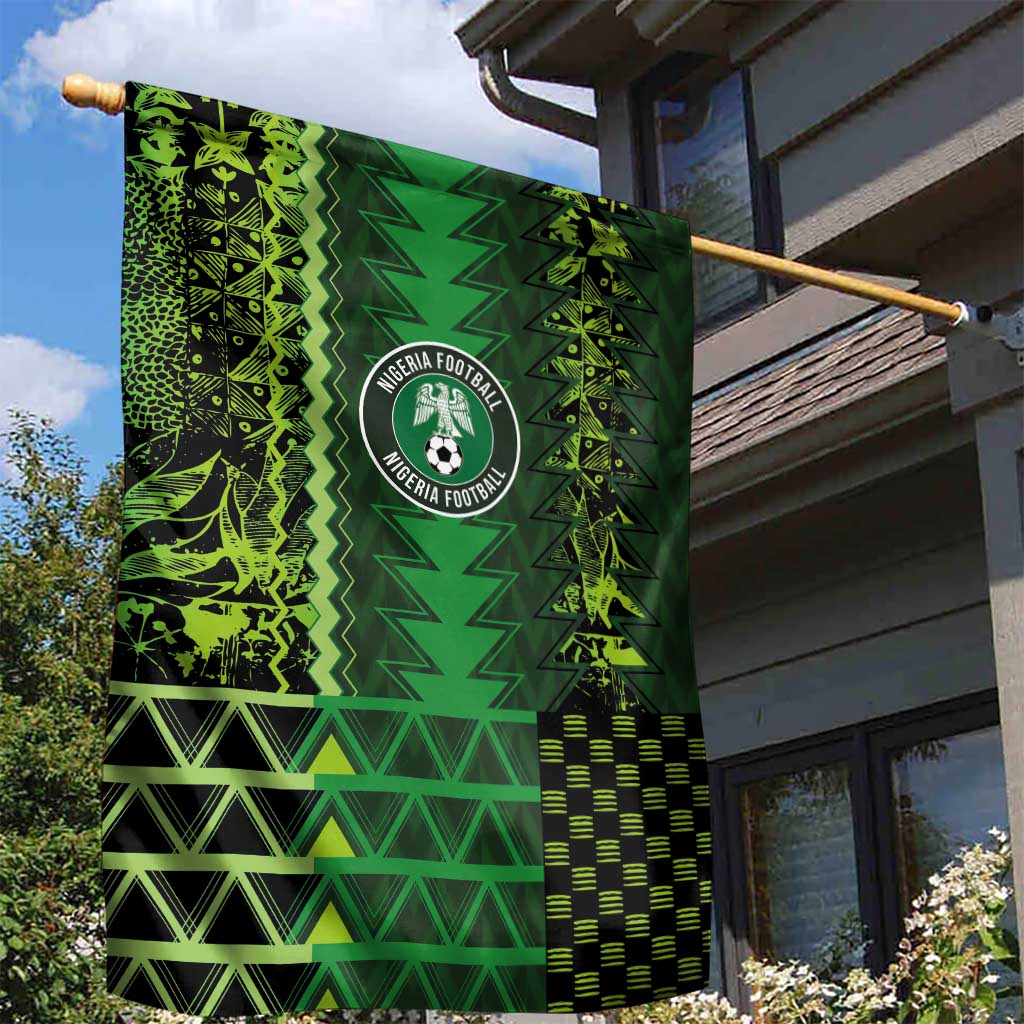 Nigeria Football Garden Flag The Naija-Tribal Sporty Style - Wonder Print Shop
