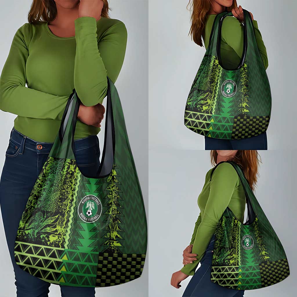 Nigeria Football Grocery Bag The Naija-Tribal Sporty Style - Wonder Print Shop