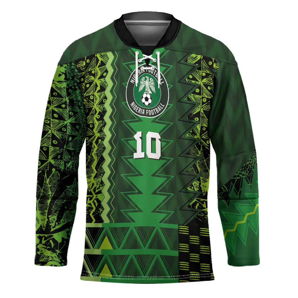 Custom Nigeria Football Hockey Jersey The Naija-Tribal Sporty Style - Wonder Print Shop