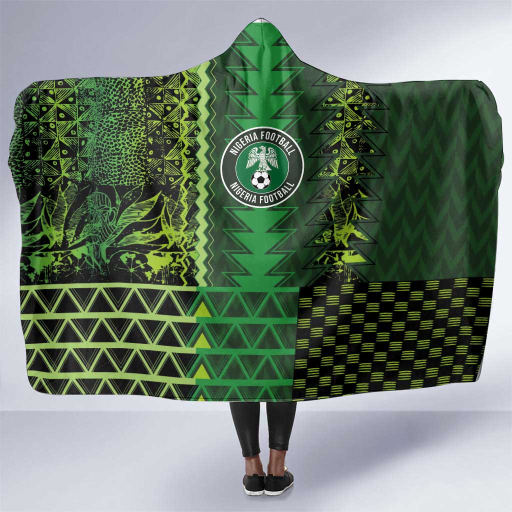 Nigeria Football Hooded Blanket The Naija-Tribal Sporty Style - Wonder Print Shop