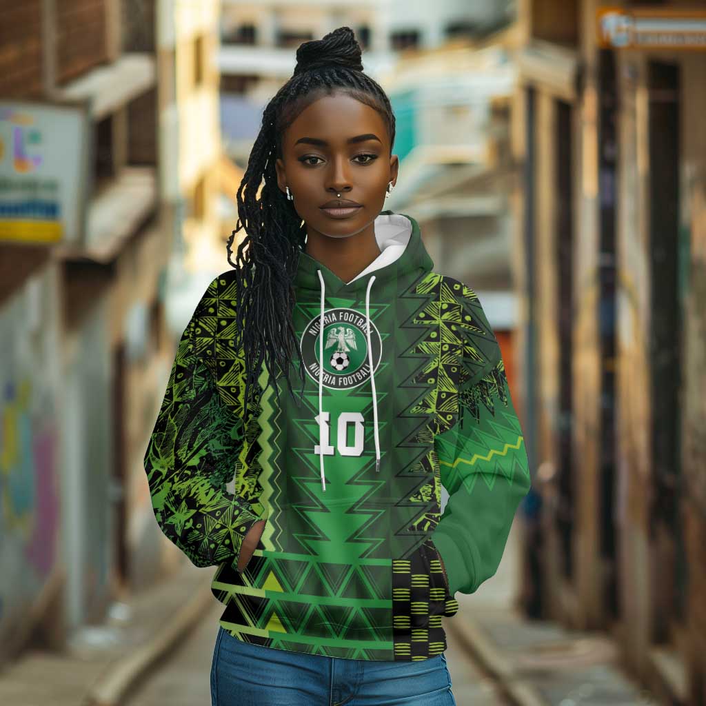 Custom Nigeria Football Hoodie The Naija-Tribal Sporty Style - Wonder Print Shop