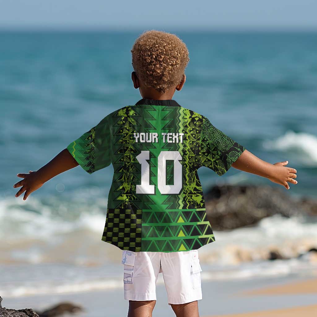Custom Nigeria Football Kid Hawaiian Shirt The Naija-Tribal Sporty Style - Wonder Print Shop