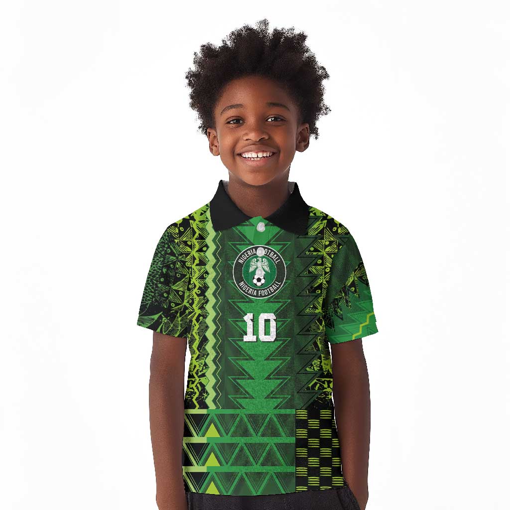 Custom Nigeria Football Kid Polo Shirt The Naija-Tribal Sporty Style - Wonder Print Shop