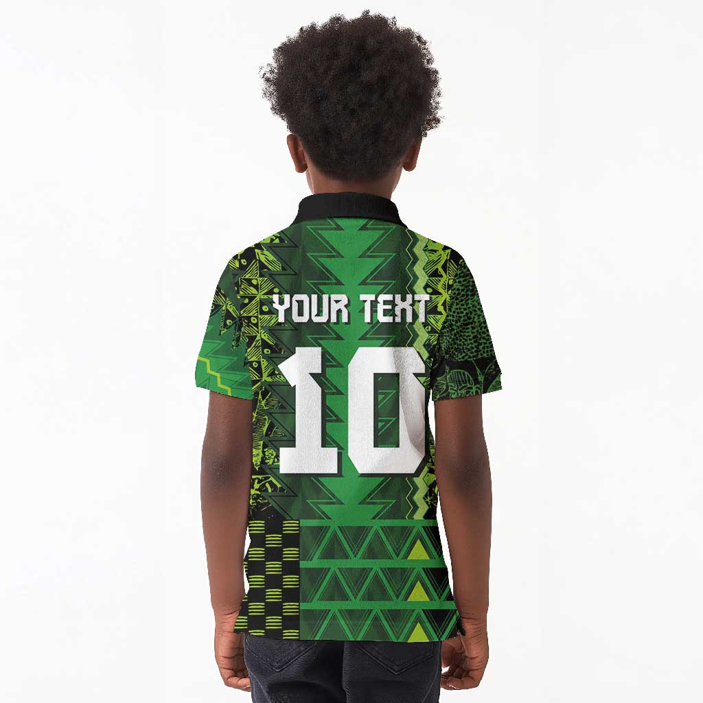 Custom Nigeria Football Kid Polo Shirt The Naija-Tribal Sporty Style - Wonder Print Shop