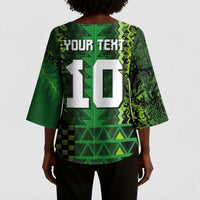 Custom Nigeria Football Kimono Sleeve Blouse The Naija-Tribal Sporty Style - Wonder Print Shop