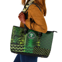 Nigeria Football Leather Tote Bag The Naija-Tribal Sporty Style - Wonder Print Shop