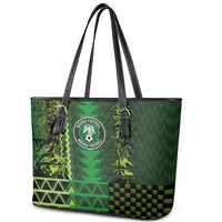 Nigeria Football Leather Tote Bag The Naija-Tribal Sporty Style - Wonder Print Shop