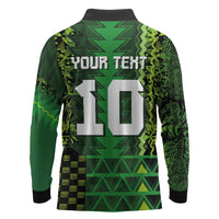 Custom Nigeria Football Long Sleeve Polo Shirt The Naija-Tribal Sporty Style - Wonder Print Shop