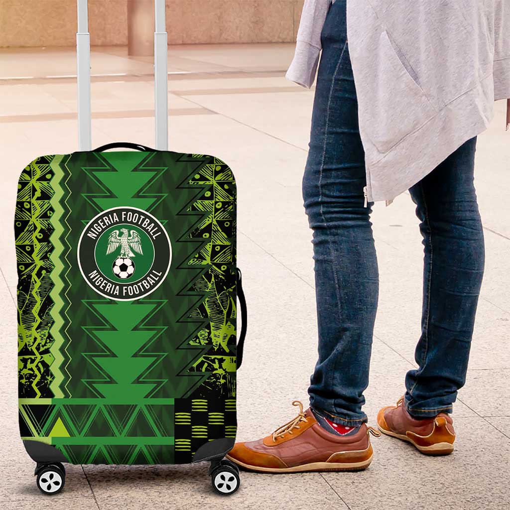 Nigeria Football Luggage Cover The Naija-Tribal Sporty Style - Wonder Print Shop