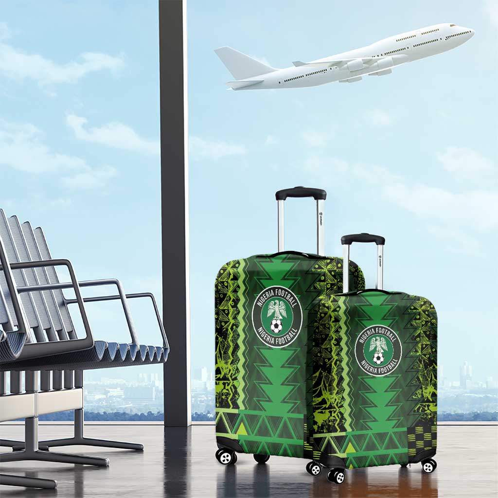 Nigeria Football Luggage Cover The Naija-Tribal Sporty Style - Wonder Print Shop