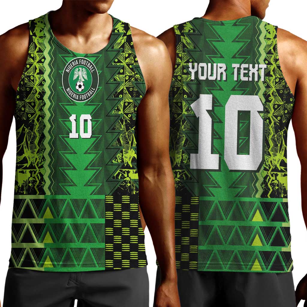 Custom Nigeria Football Men Tank Top The Naija-Tribal Sporty Style - Wonder Print Shop
