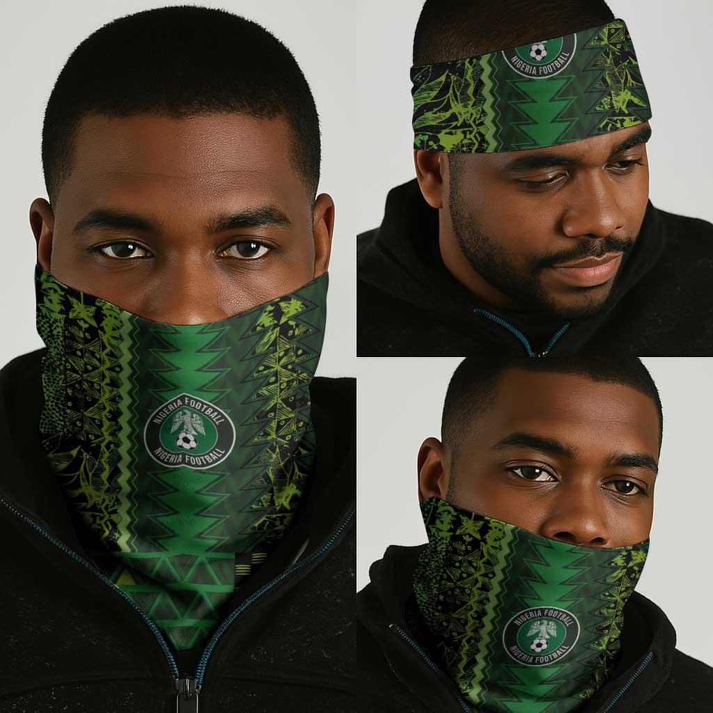 Nigeria Football Neck Gaiter The Naija-Tribal Sporty Style - Wonder Print Shop
