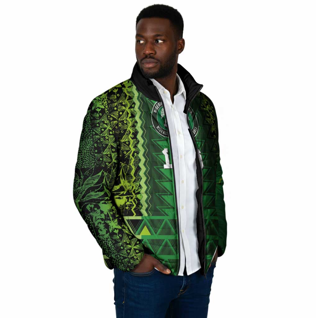 Custom Nigeria Football Padded Jacket The Naija-Tribal Sporty Style - Wonder Print Shop