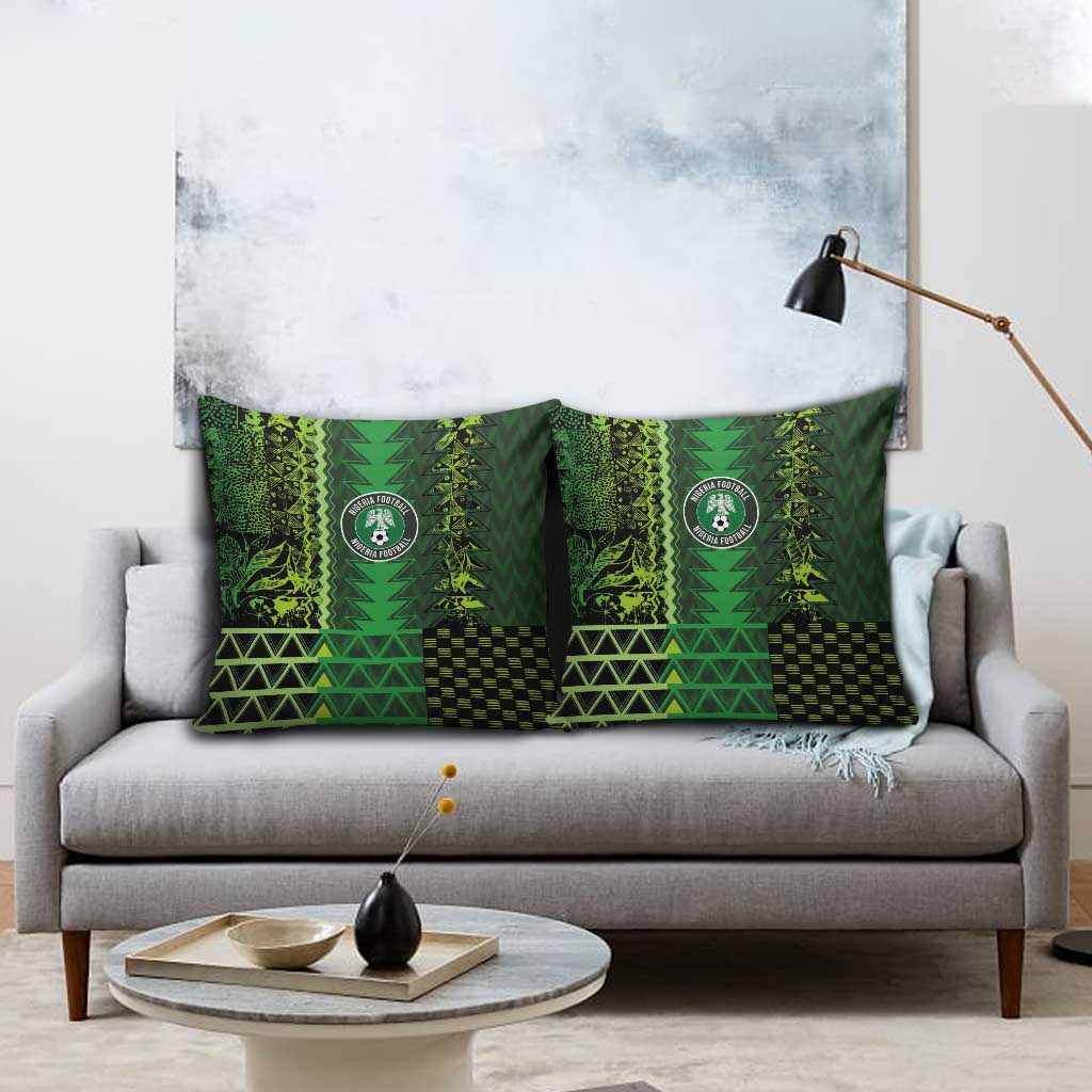 Nigeria Football Pillow Cover The Naija-Tribal Sporty Style - Wonder Print Shop