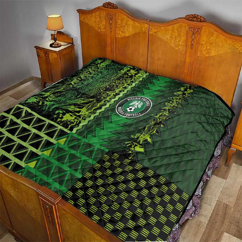 Nigeria Football Quilt The Naija-Tribal Sporty Style - Wonder Print Shop