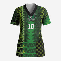 Custom Nigeria Football Scrub Top The Naija-Tribal Sporty Style - Wonder Print Shop