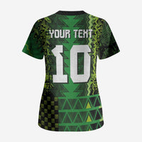 Custom Nigeria Football Scrub Top The Naija-Tribal Sporty Style - Wonder Print Shop