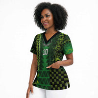 Custom Nigeria Football Scrub Top The Naija-Tribal Sporty Style - Wonder Print Shop