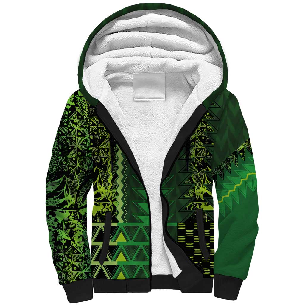 Custom Nigeria Football Sherpa Hoodie The Naija-Tribal Sporty Style - Wonder Print Shop