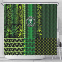 Nigeria Football Shower Curtain The Naija-Tribal Sporty Style - Wonder Print Shop