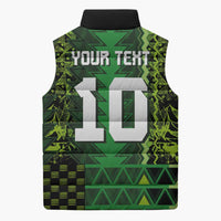 Custom Nigeria Football Sleeveless Puffer Jacket The Naija-Tribal Sporty Style - Wonder Print Shop