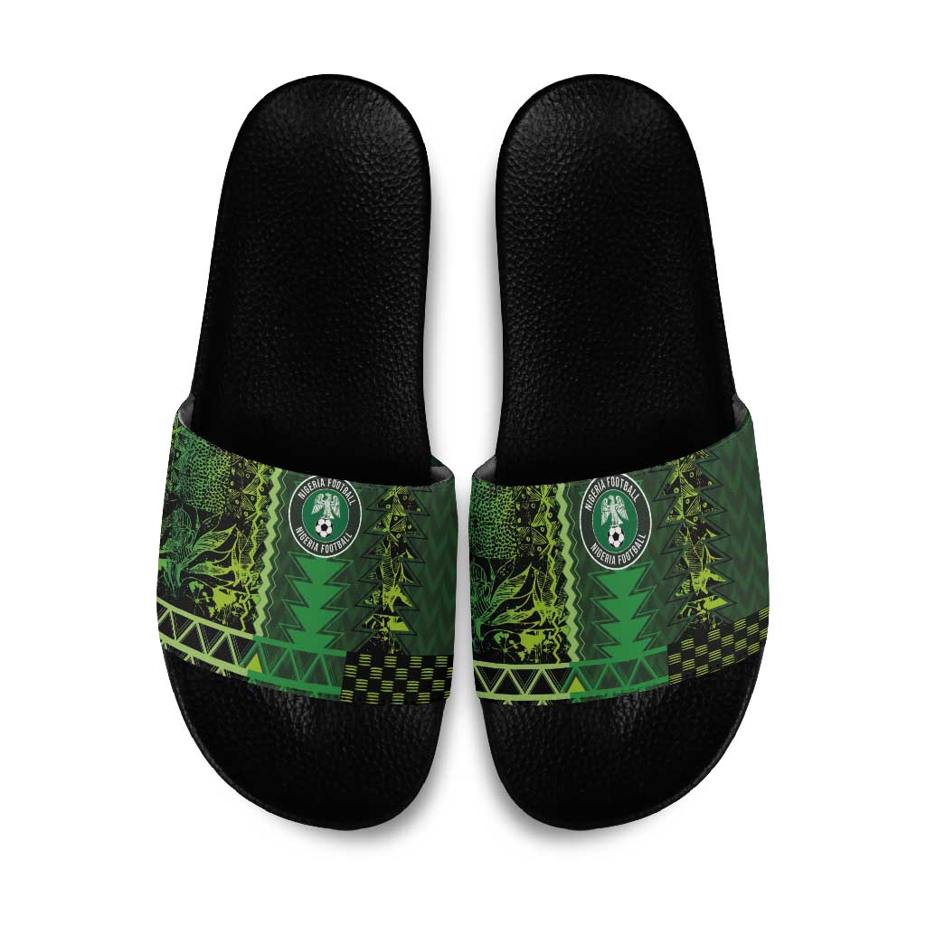 Nigeria Football Slide Sandals The Naija-Tribal Sporty Style - Wonder Print Shop