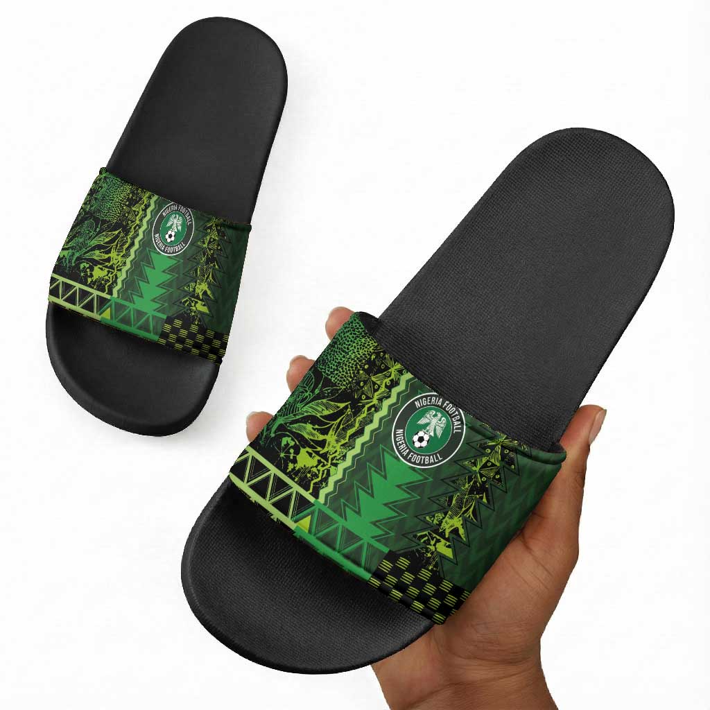 Nigeria Football Slide Sandals The Naija-Tribal Sporty Style - Wonder Print Shop