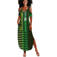 Custom Nigeria Football Summer Maxi Dress The Naija-Tribal Sporty Style - Wonder Print Shop