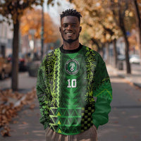 Custom Nigeria Football Sweatshirt The Naija-Tribal Sporty Style - Wonder Print Shop