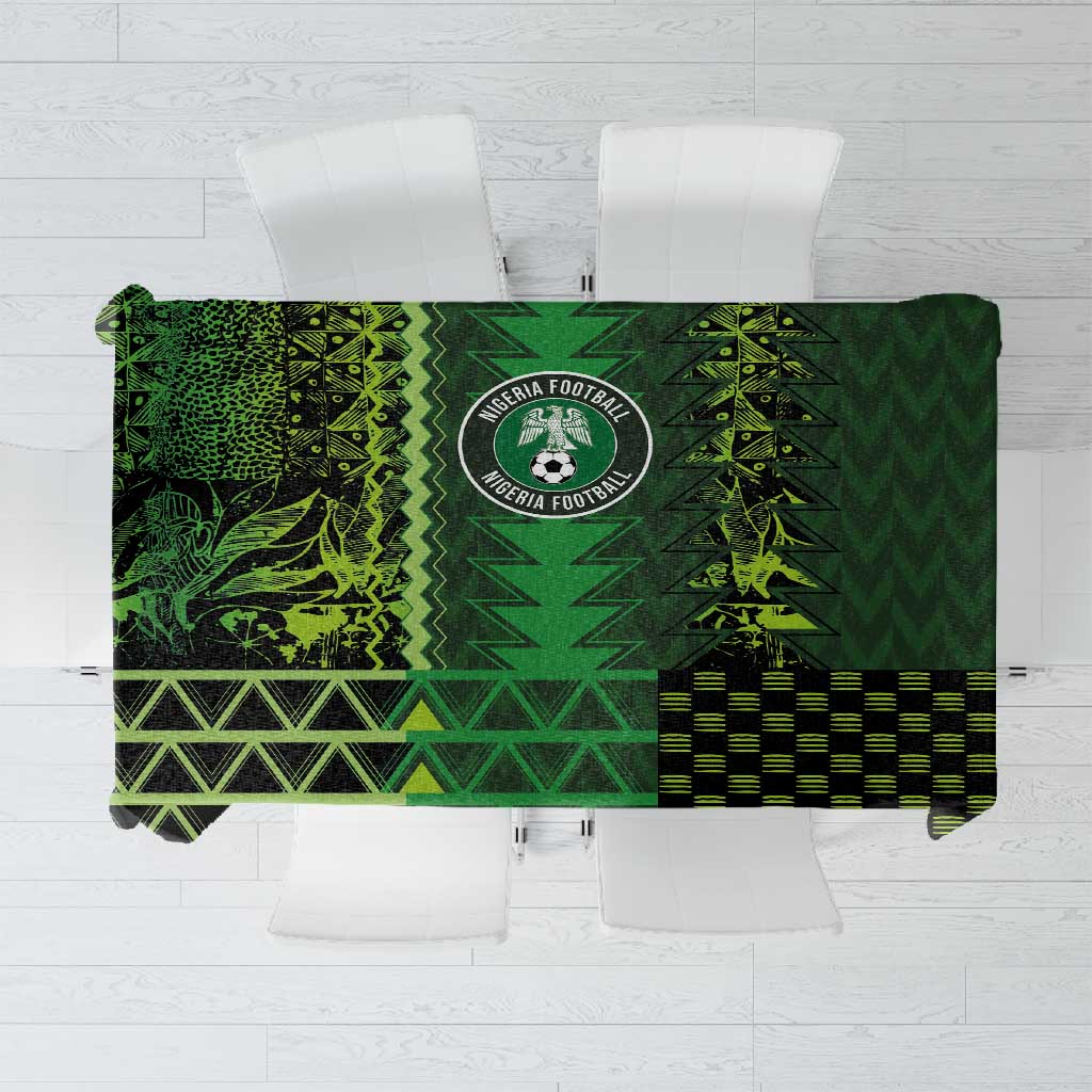 Nigeria Football Tablecloth The Naija-Tribal Sporty Style - Wonder Print Shop