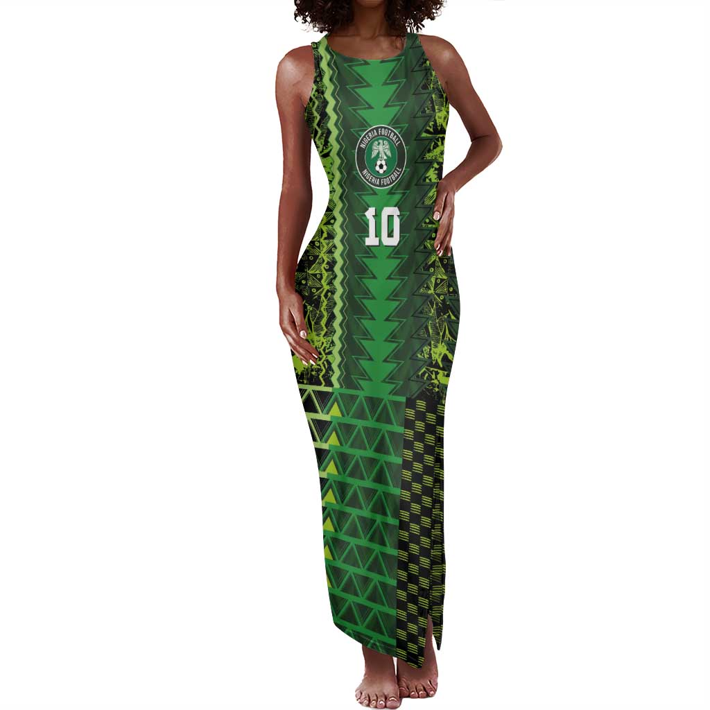 Custom Nigeria Football Tank Maxi Dress The Naija-Tribal Sporty Style - Wonder Print Shop