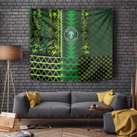Nigeria Football Tapestry The Naija-Tribal Sporty Style - Wonder Print Shop