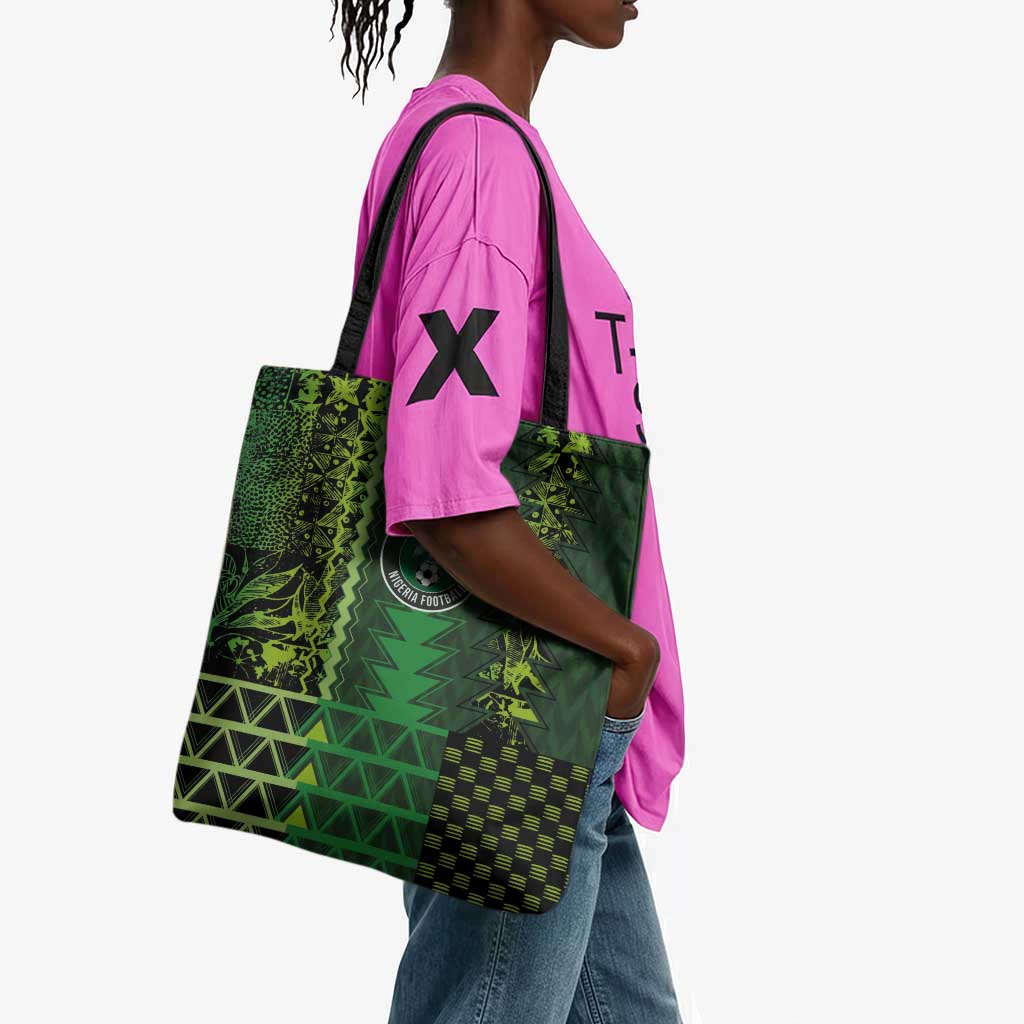 Nigeria Football Tote Bag The Naija-Tribal Sporty Style - Wonder Print Shop