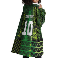 Custom Nigeria Football Wearable Blanket Hoodie The Naija-Tribal Sporty Style - Wonder Print Shop
