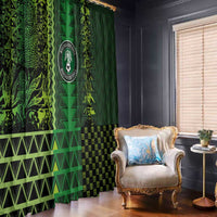 Nigeria Football Window Curtain The Naija-Tribal Sporty Style - Wonder Print Shop