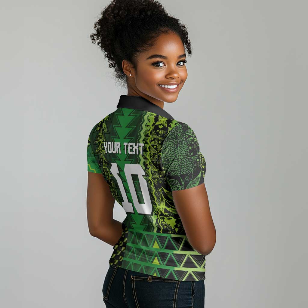Custom Nigeria Football Women Polo Shirt The Naija-Tribal Sporty Style - Wonder Print Shop
