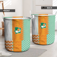 Ivory Coast Football Laundry Basket Côte d'Ivoire-Tribal Sporty Style - Wonder Print Shop