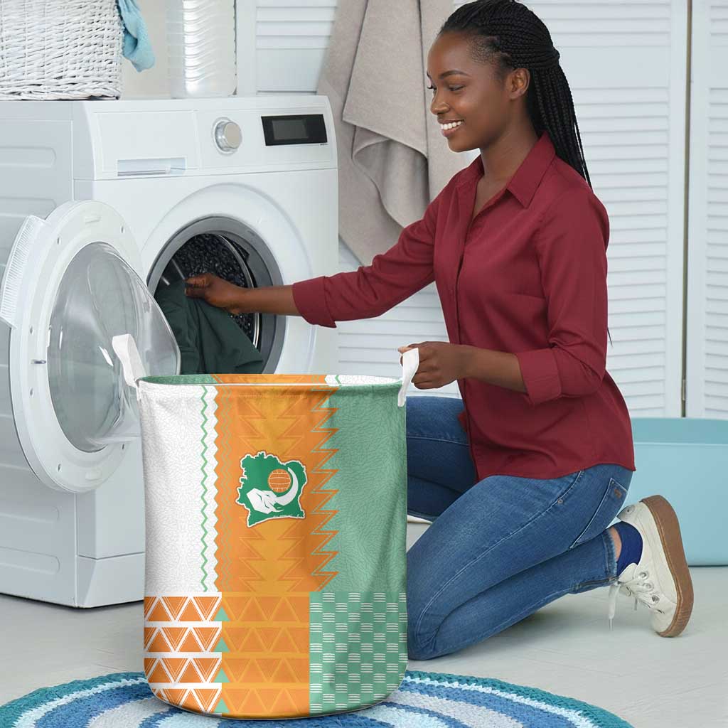 Ivory Coast Football Laundry Basket Côte d'Ivoire-Tribal Sporty Style - Wonder Print Shop