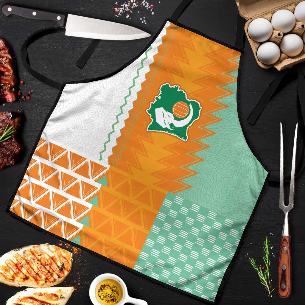 Ivory Coast Football Apron Côte d'Ivoire-Tribal Sporty Style - Wonder Print Shop