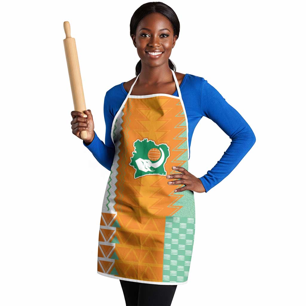 Ivory Coast Football Apron Côte d'Ivoire-Tribal Sporty Style - Wonder Print Shop