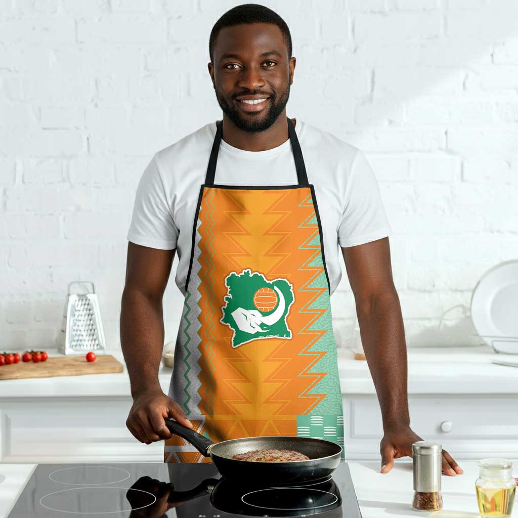 Ivory Coast Football Apron Côte d'Ivoire-Tribal Sporty Style - Wonder Print Shop