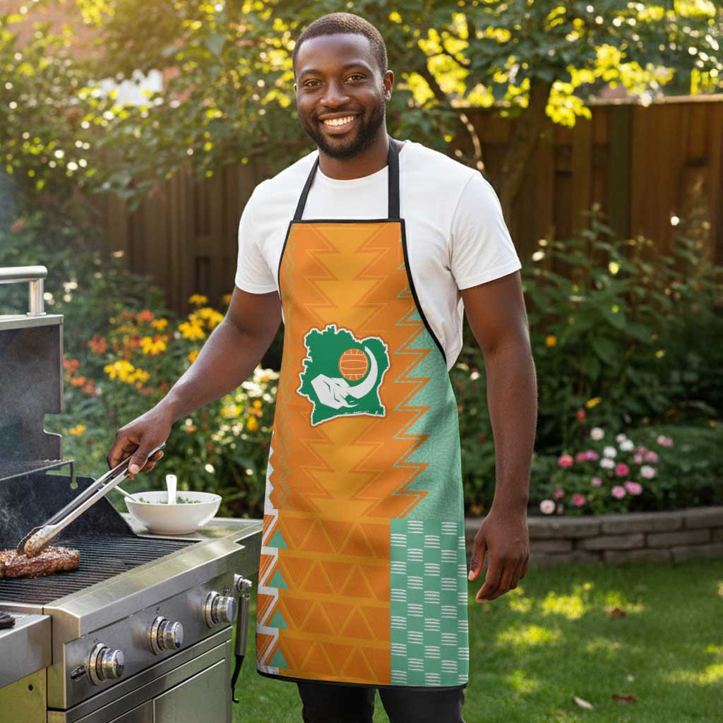 Ivory Coast Football Apron Côte d'Ivoire-Tribal Sporty Style - Wonder Print Shop